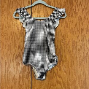 Eberjey Black and White checkered one piece girls Swimsuit